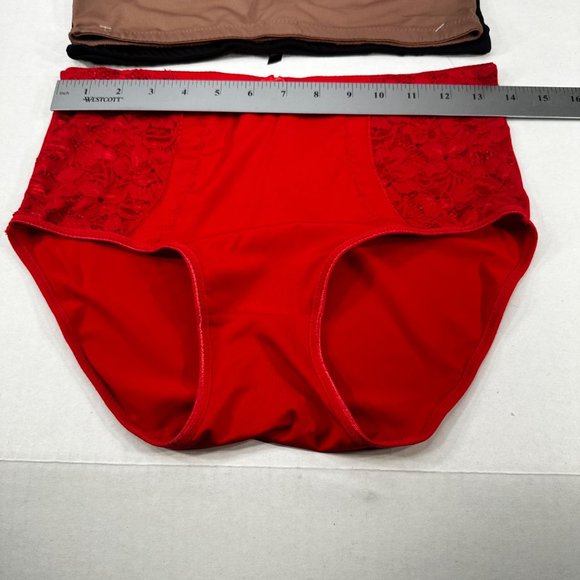Lot Of 3 Pink K-Mart Women's Sz XL Panty Brief Light Shaper Red Black Brown NWOT - Picture 8 of 10